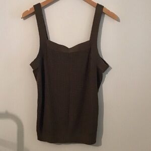 Banana Republic Dark Brown Ribbed Camisole